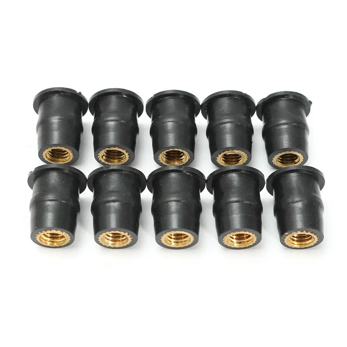 10pcs M5 5mm Metric Rubber Well Nuts Windscreen Motorcycle Windshield Fairing Co — view 4
