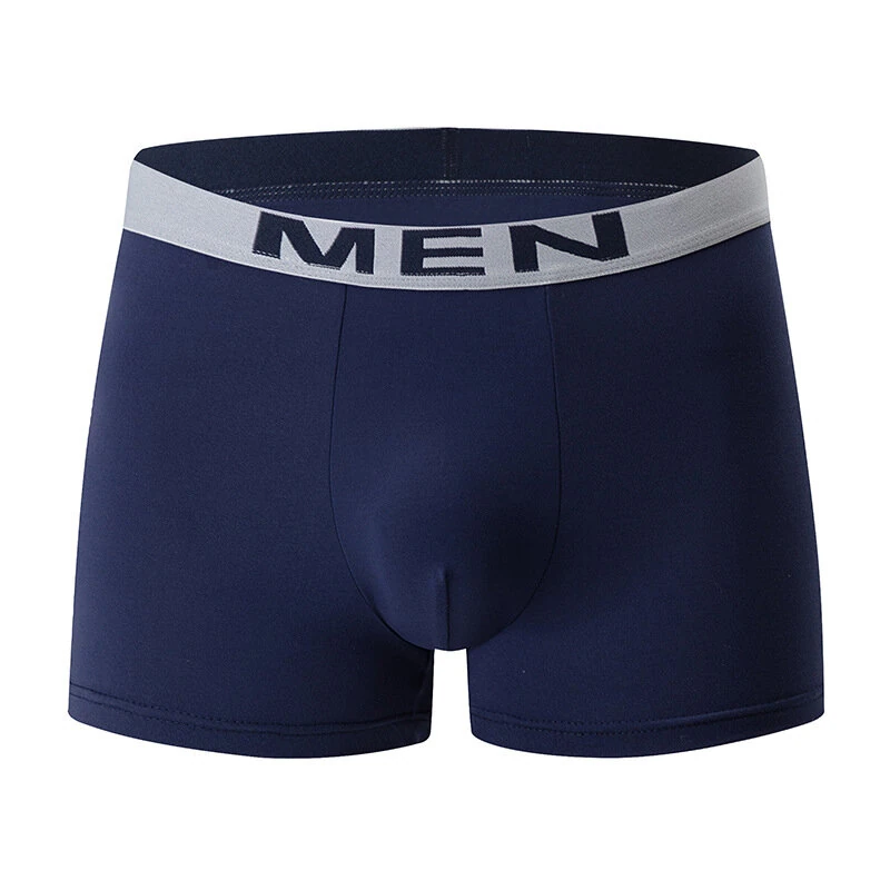 10PCS Men's Underwear Solid Color Boxer Briefs Breathable & Comfortable Flat Pants Elastic Waist Casual Sport Shorts Underwear — view 4