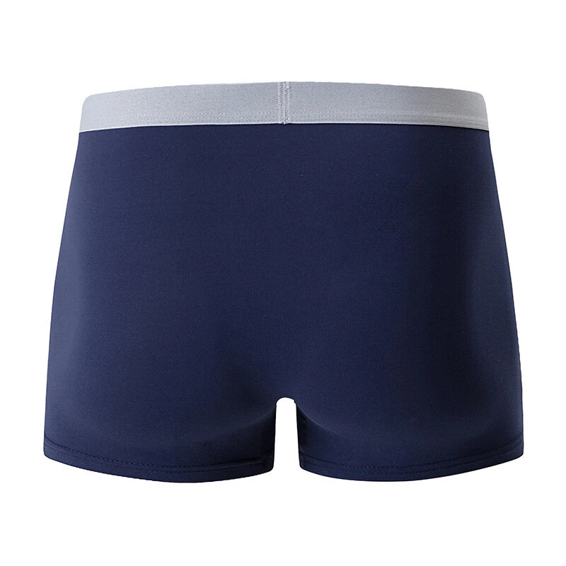10PCS Men's Underwear Solid Color Boxer Briefs Breathable & Comfortable Flat Pants Elastic Waist Casual Sport Shorts Underwear — view 5