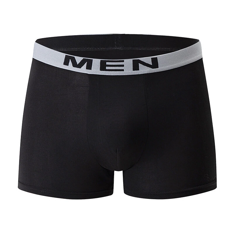 10PCS Men's Underwear Solid Color Boxer Briefs Breathable & Comfortable Flat Pants Elastic Waist Casual Sport Shorts Underwear — view 6
