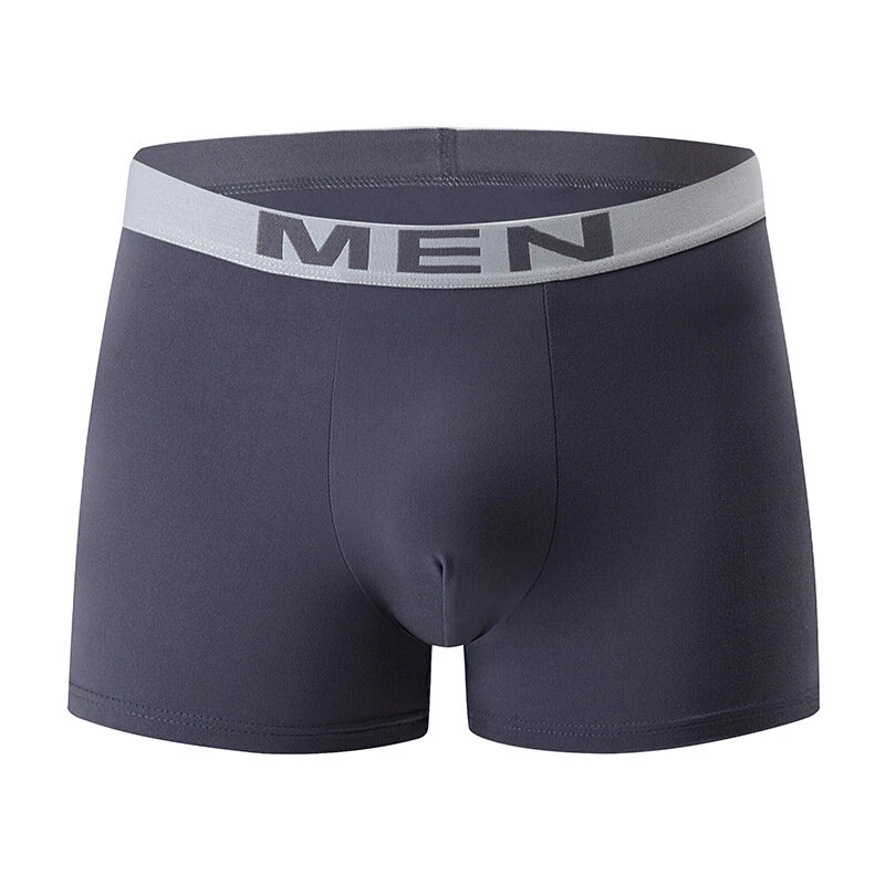 10PCS Men's Underwear Solid Color Boxer Briefs Breathable & Comfortable Flat Pants Elastic Waist Casual Sport Shorts Underwear — view 7