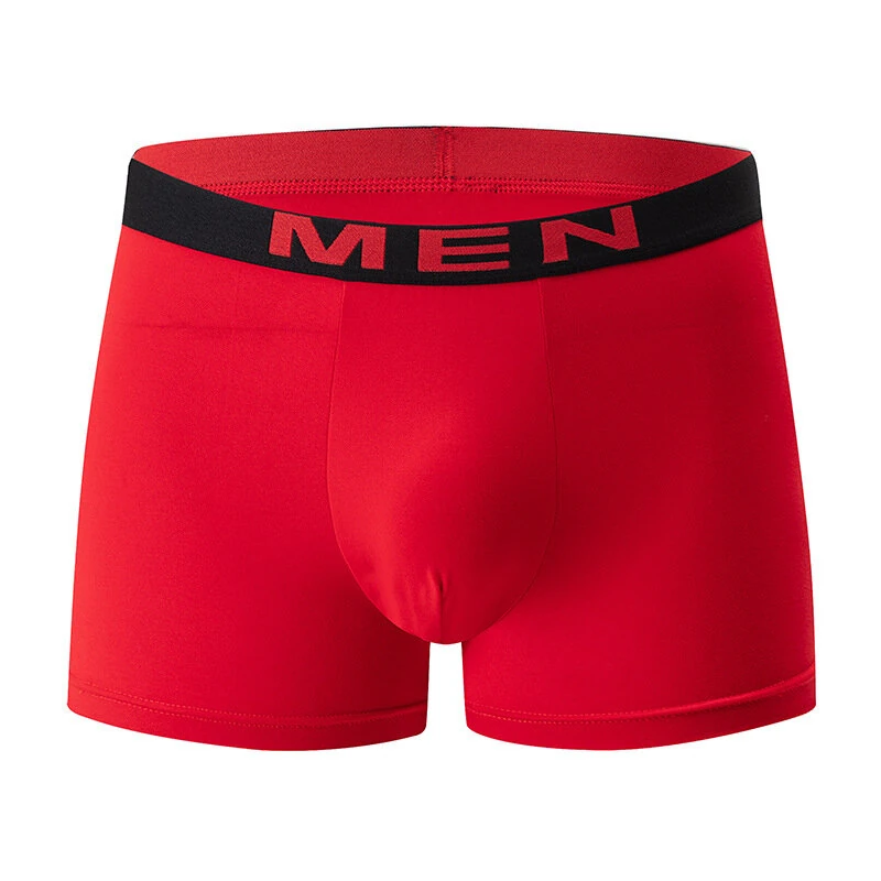 10PCS Men's Underwear Solid Color Boxer Briefs Breathable & Comfortable Flat Pants Elastic Waist Casual Sport Shorts Underwear — view 8