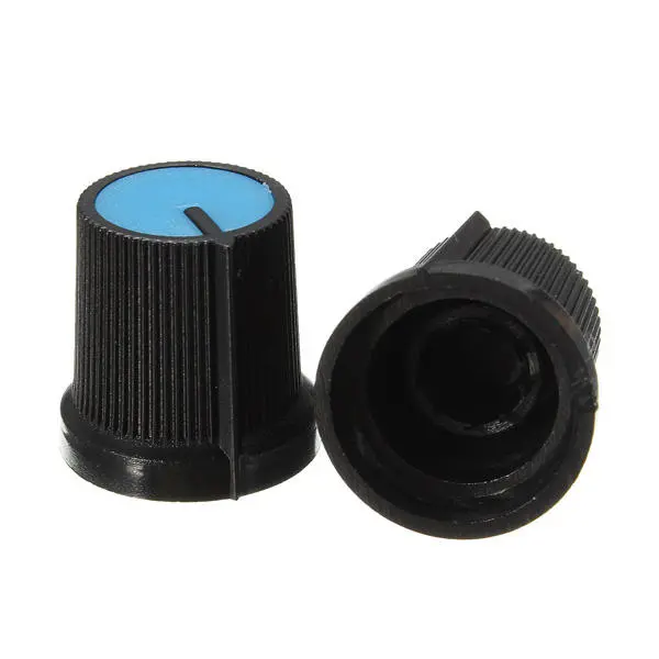 10Pcs Plastic For Rotary Taper Potentiometer Hole 6mm Knob Double Potentiometer Amplifier Plastic Knob 15*17 Switch Cap — view 4