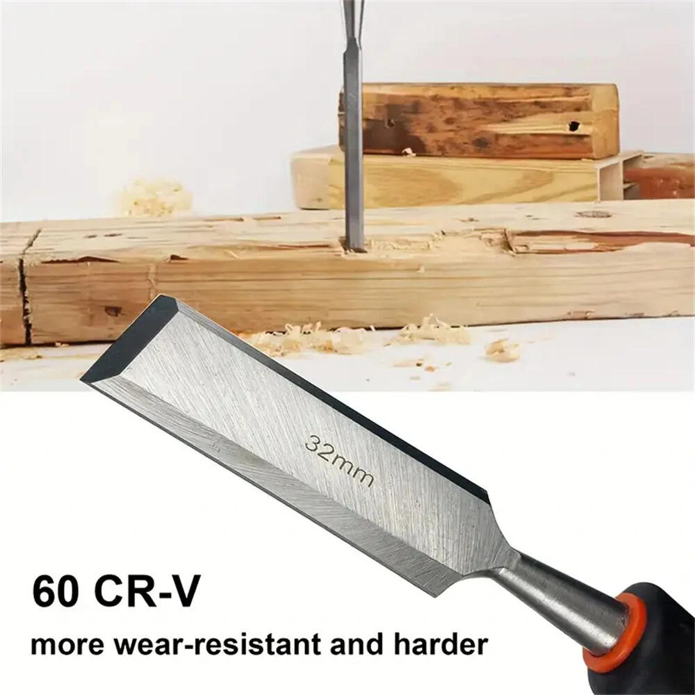 10PCS Wood Carving Chisel Set with 6pcs Premium Wood Chisel with Honing Guide / Heat-Treated 60 Cr-V / Sharpening Stone / Carpenter Pencils — view 6