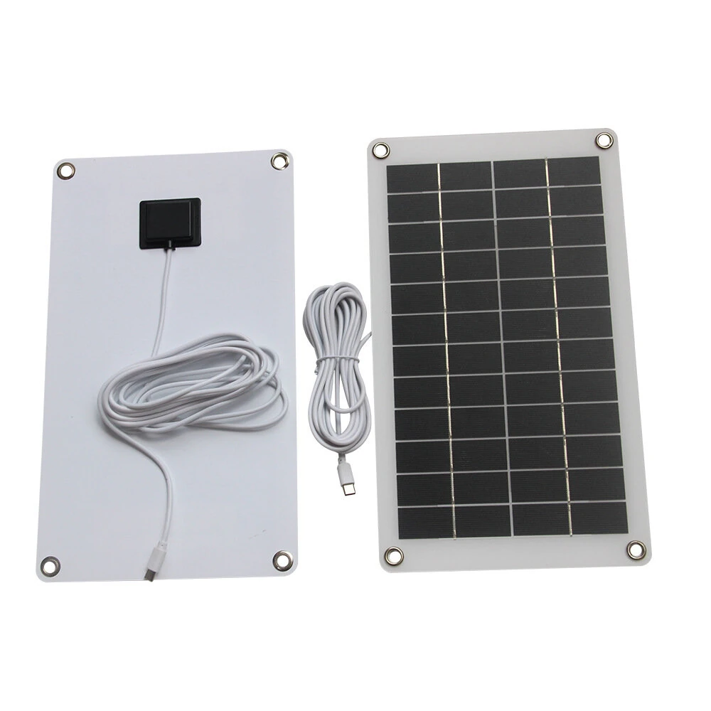 10W 12V Solar Charger Panel Type-C Connector High Efficiency Portable Solar Power with 3M Cable for Outdoor Camping Emergency — view 4