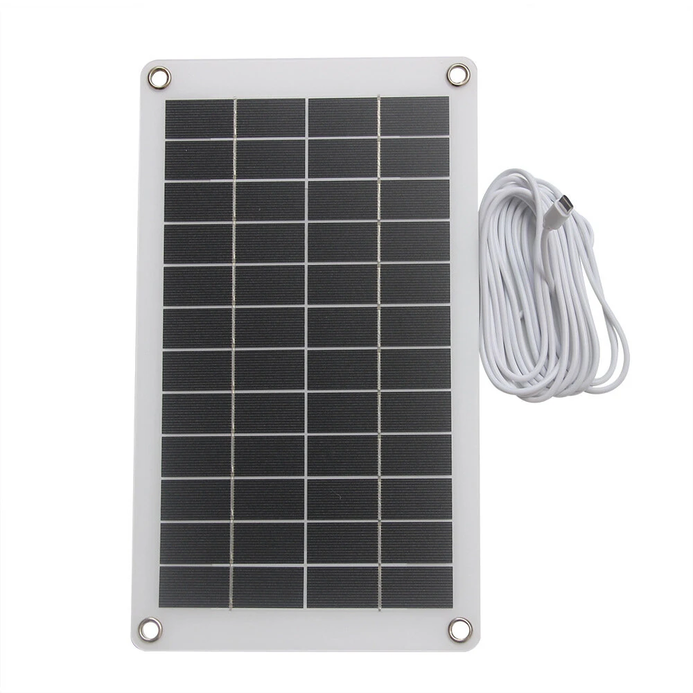 10W 12V Solar Charger Panel Type-C Connector High Efficiency Portable Solar Power with 3M Cable for Outdoor Camping Emergency — view 6
