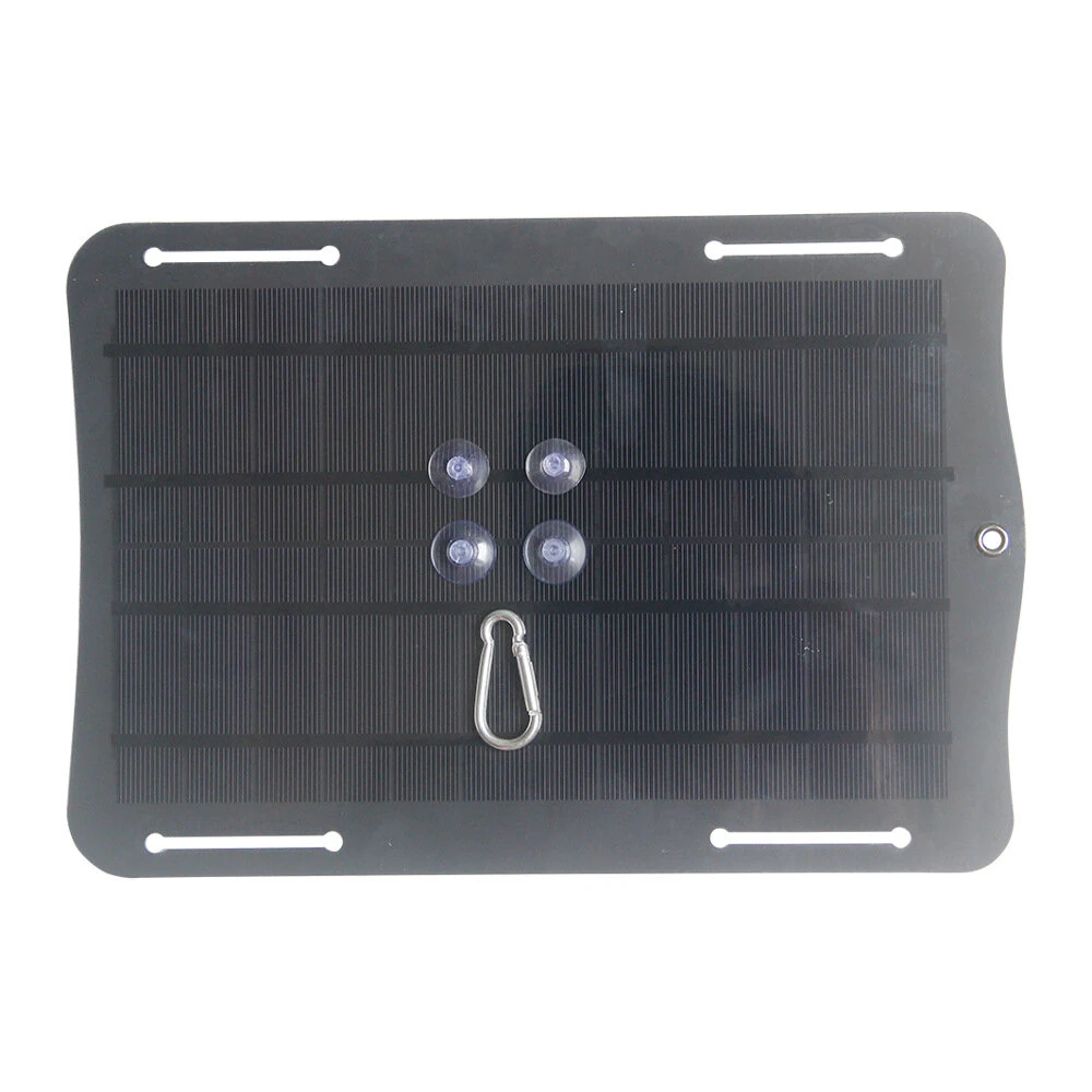 10W 5V Monocrystalline Solar Panel Charger 21.5% High Conversion Efficiency Portable USB Output for Phone Fast Charging Outdoor Emergency Power Bank Camping Monitoring — image 1