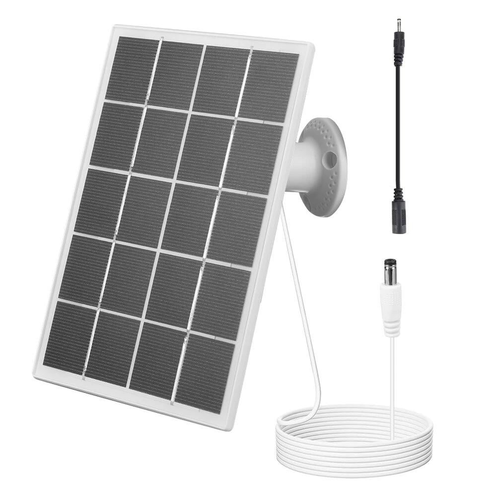 10W Solar Panel Charger Waterproof Solar Panel for Ring Camera 360° Adjustable Wall Mount for Ring Stick Up Cam/Spotlight Cam — view 2