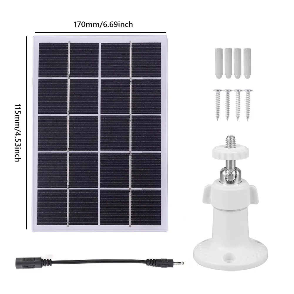 10W Solar Panel Charger Waterproof Solar Panel for Ring Camera 360° Adjustable Wall Mount for Ring Stick Up Cam/Spotlight Cam — view 8