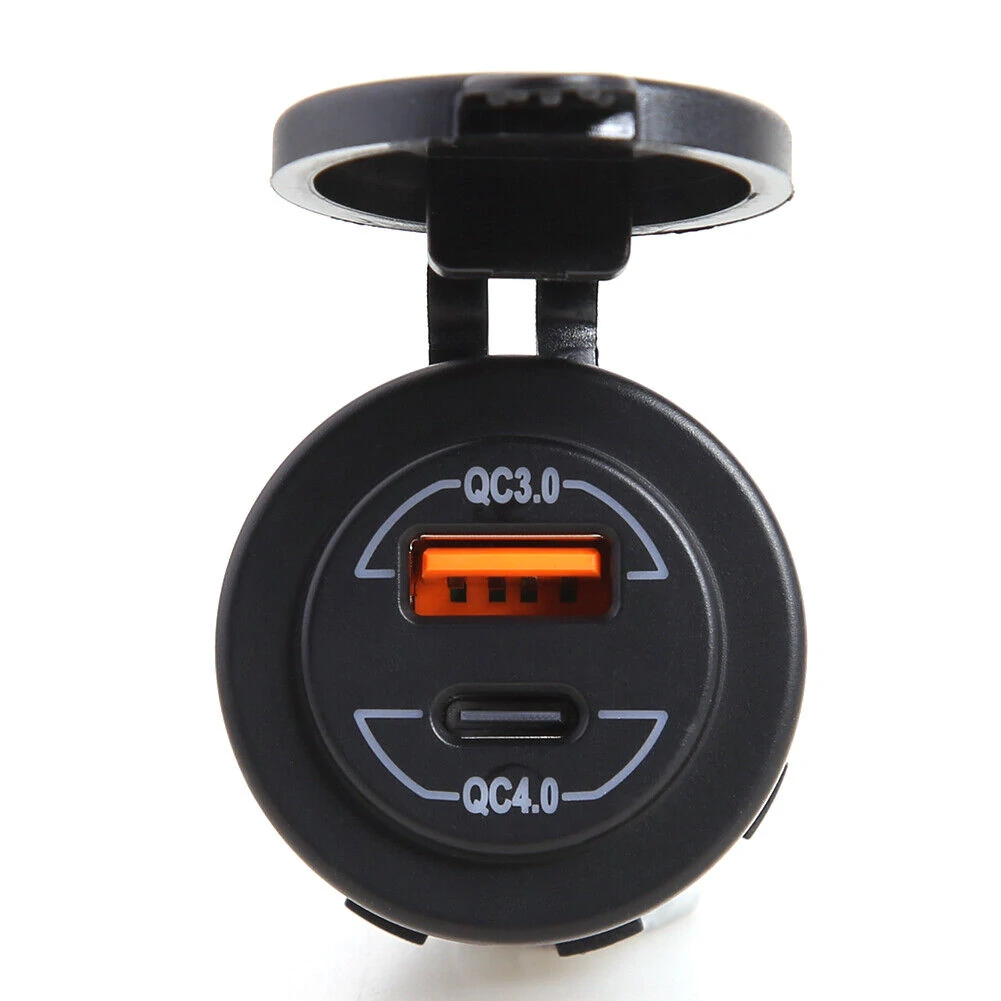 12-24V QC3.0 QC4.0 Dual USB Car Charger Socket Type C Quick Charge Waterproof for RV Yachts Motorcycles — Pricio