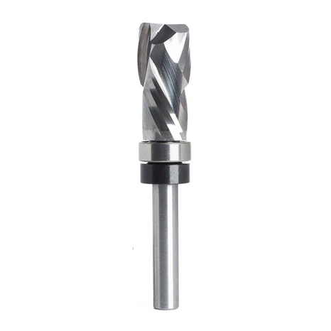 12.7*25.4*67MM Carbide Lower Bearing Spiral Trimming CNC Router Bit End Mill 1/4" 6.35mm Shank for Woodworking — image 1