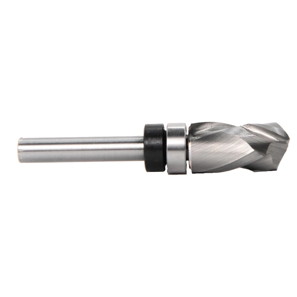 12.7*25.4*67MM Carbide Lower Bearing Spiral Trimming CNC Router Bit End Mill 1/4" 6.35mm Shank for Woodworking — view 3