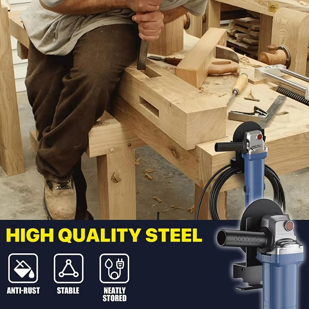 1/2 PCS Angle Grinder Holder Angle Grinder Stand Tool Wall mount Bracket for 5inch Grinder Angle Grinder Storage Rack — view 5