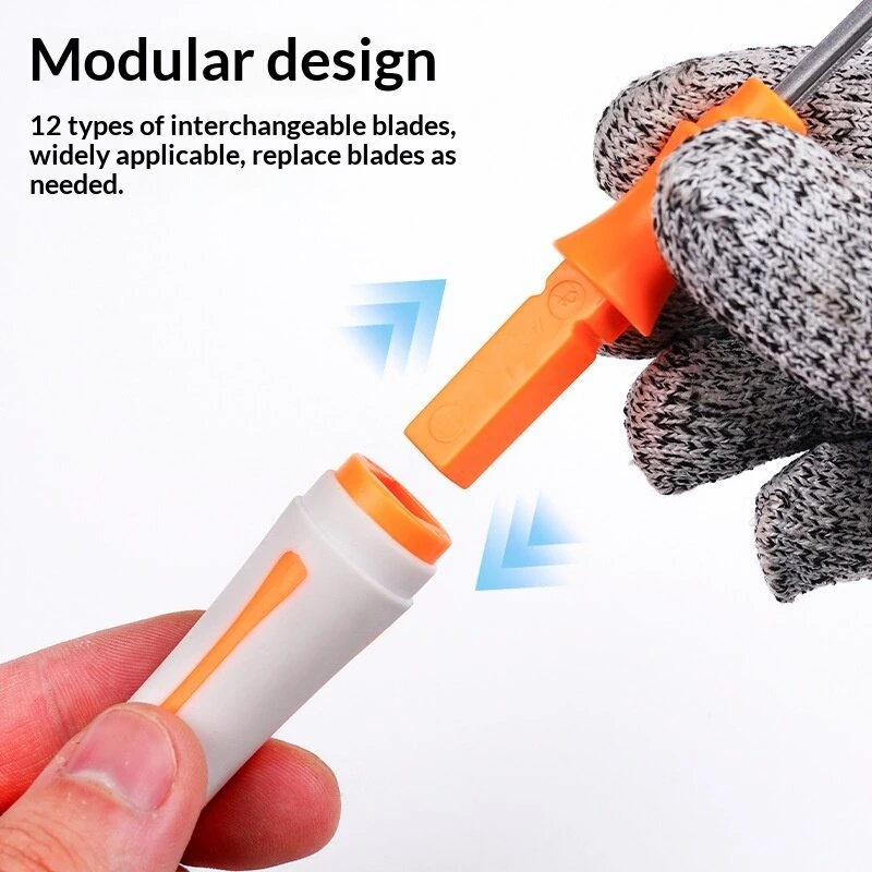 12 Pcs Portable Wood Carving Knife Kit with Whetstone Interchangeable Blades for Paper Cutting Fruit Carving Scrapbook Making Woodworking DIY — view 4