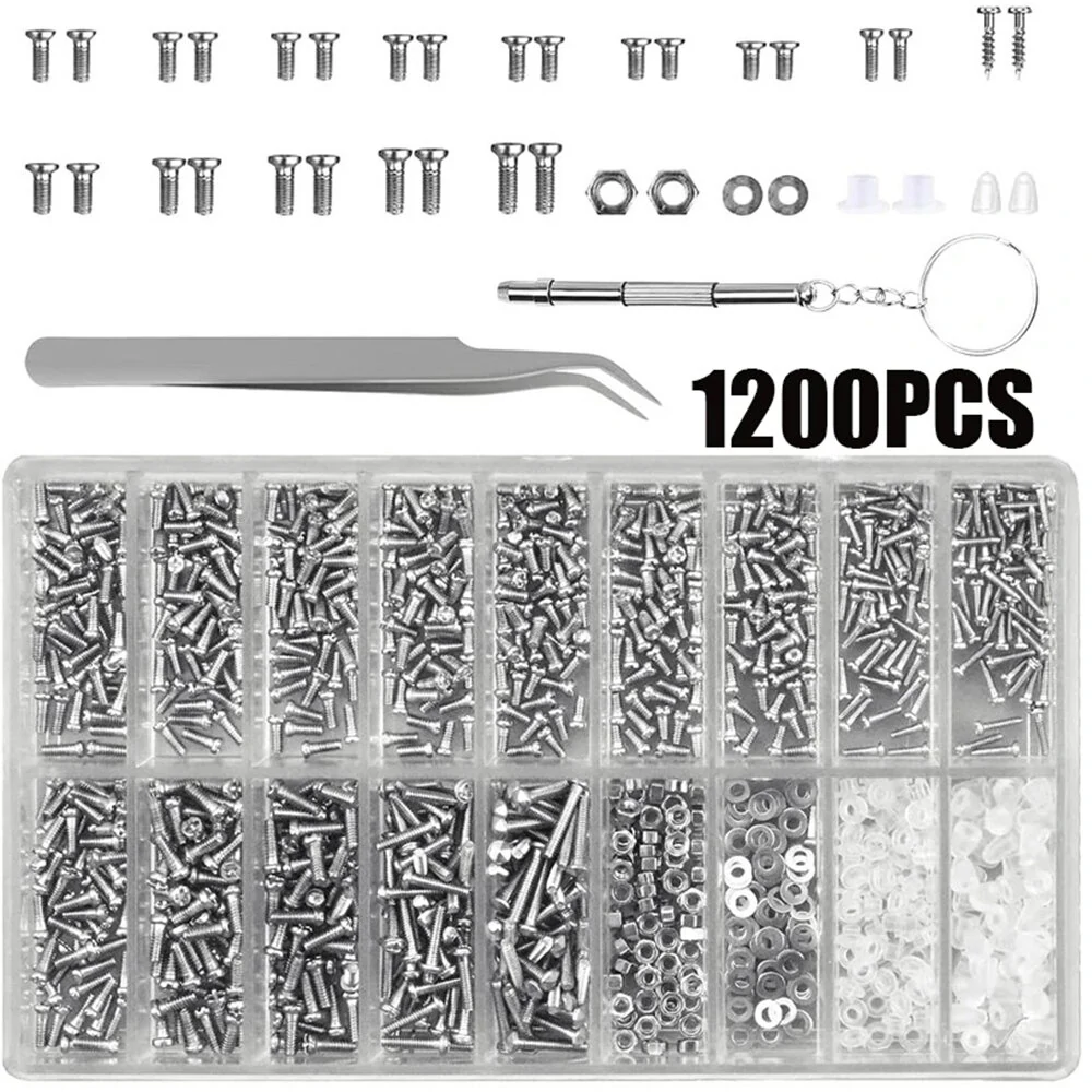 1200PCS Stainless Steel Silver  4-in-1 Multifunctional Screwdriver Tool Set Help You with All Your Micro-Repairs — view 7