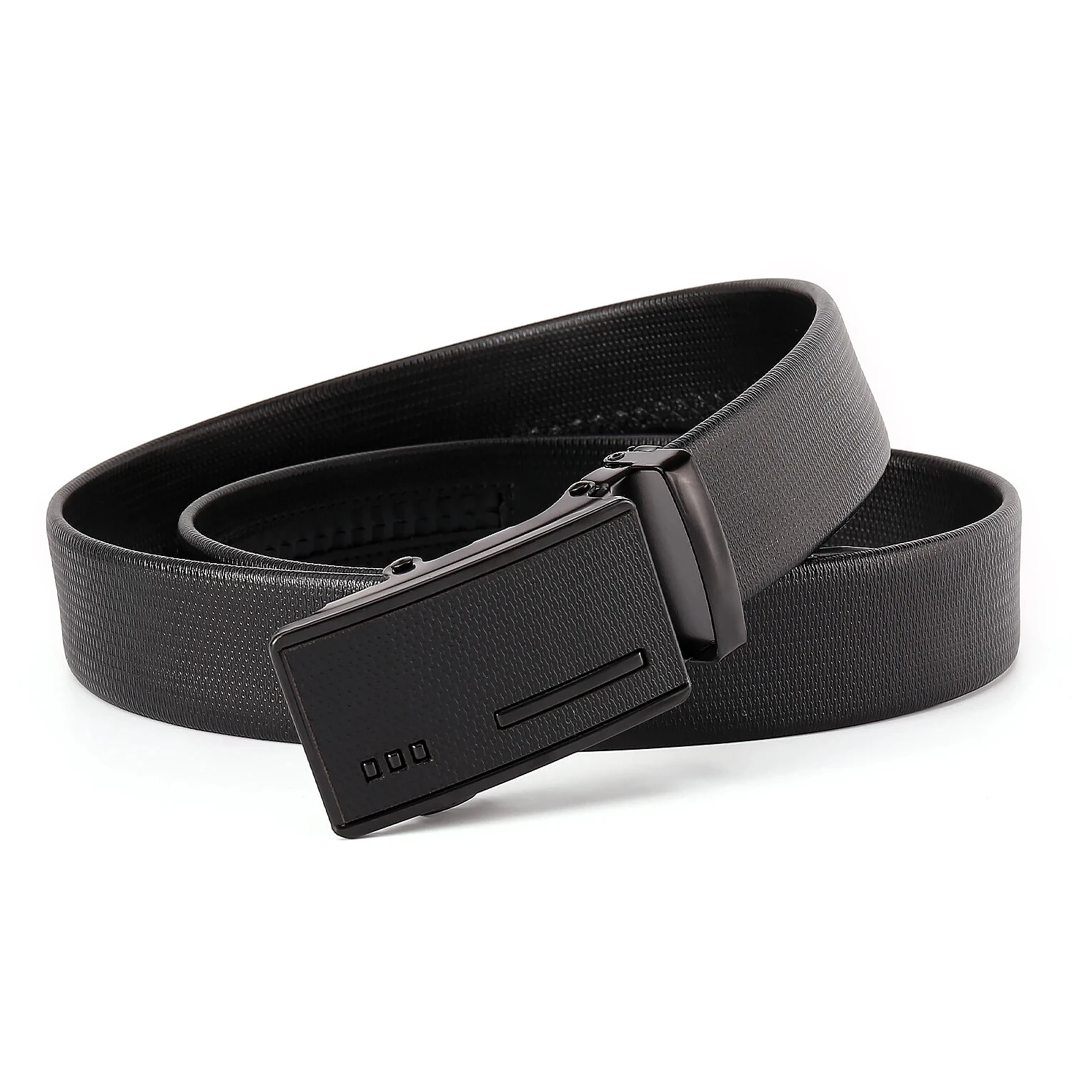 120cm Men's Belt Adjustable Auto Buckle PU Leather Waistband Retro Classic Business Casual Male Pants Belt — view 4
