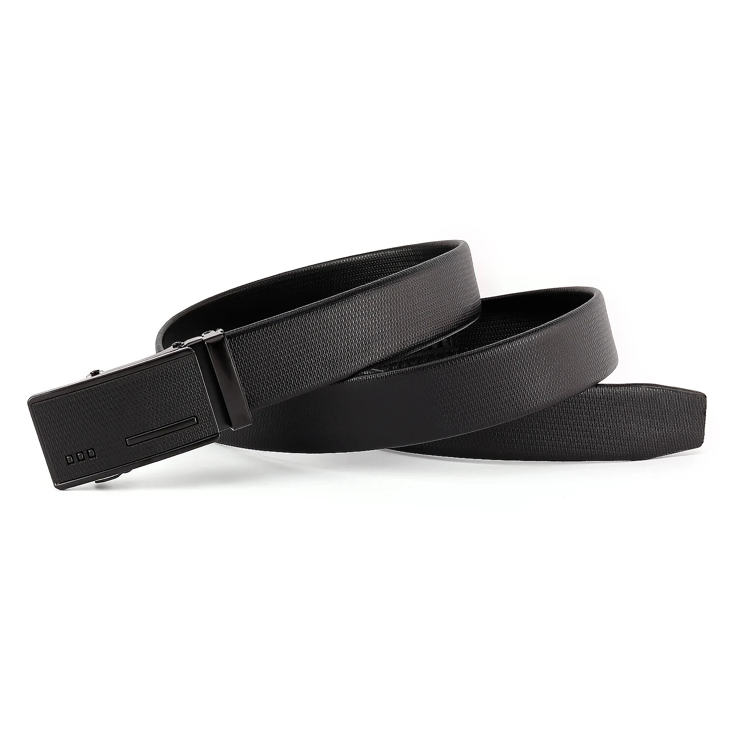 120cm Men's Belt Adjustable Auto Buckle PU Leather Waistband Retro Classic Business Casual Male Pants Belt — view 5