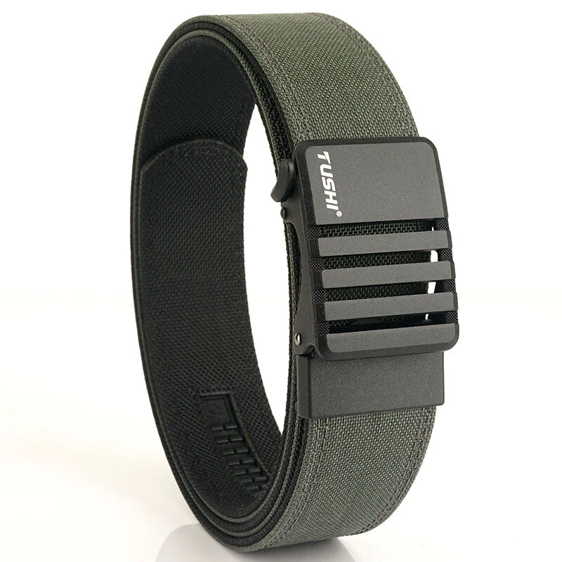 120cm Men's Tactical Nylon Waist Belt with Quick Release Auto Alloy Buckle Comfy Wearable Pant Waistband for Outdoor Training Daily — view 10