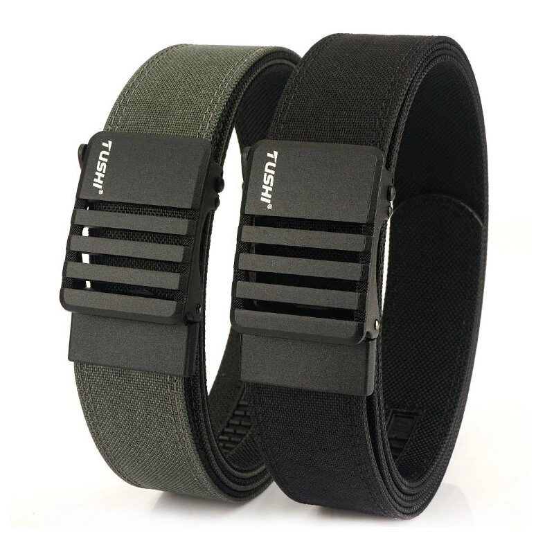 120cm Men's Tactical Nylon Waist Belt with Quick Release Auto Alloy Buckle Comfy Wearable Pant Waistband for Outdoor Training Daily — view 11