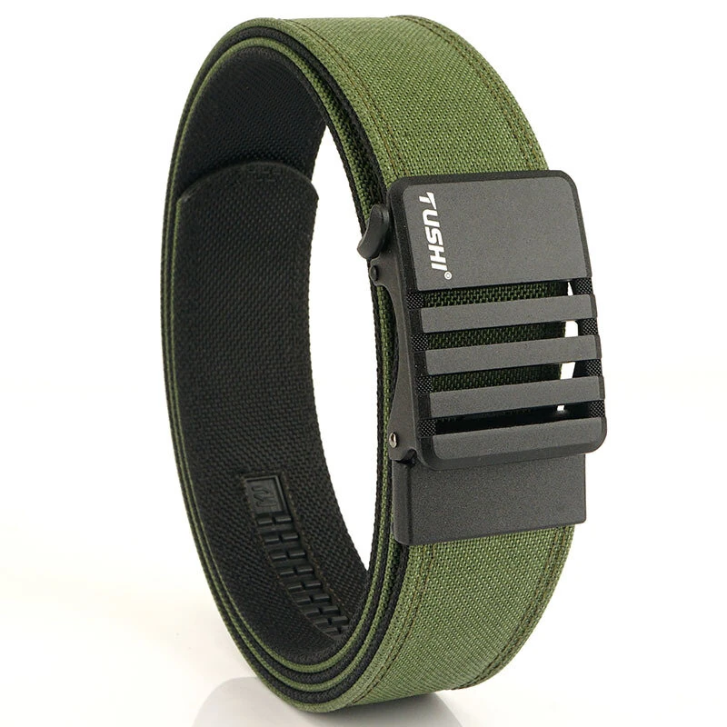 120cm Men's Tactical Nylon Waist Belt with Quick Release Auto Alloy Buckle Comfy Wearable Pant Waistband for Outdoor Training Daily — view 8