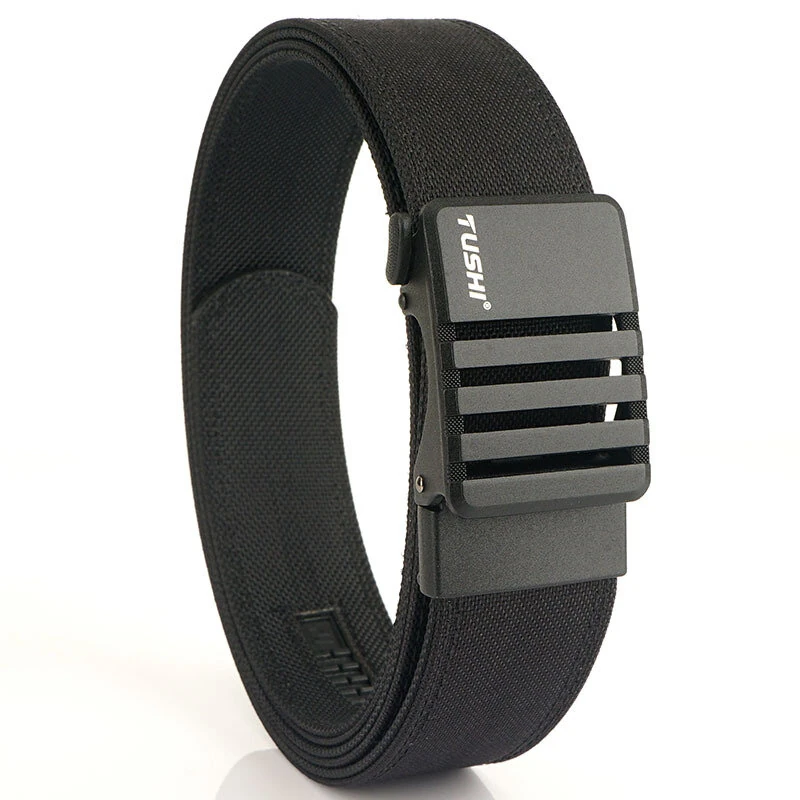 120cm Men's Tactical Nylon Waist Belt with Quick Release Auto Alloy Buckle Comfy Wearable Pant Waistband for Outdoor Training Daily — view 9