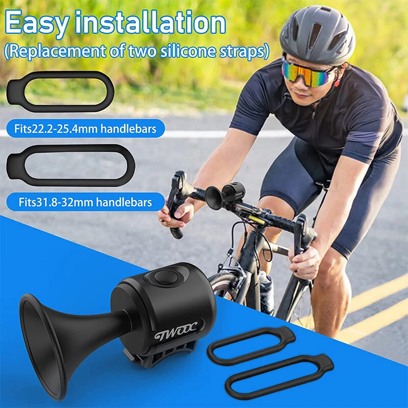 120dB Loud Bike Horn Bell Long Battery Waterproof Handlebar Visibility Easy Installation Alarm Warning Bicycle Bell — view 7