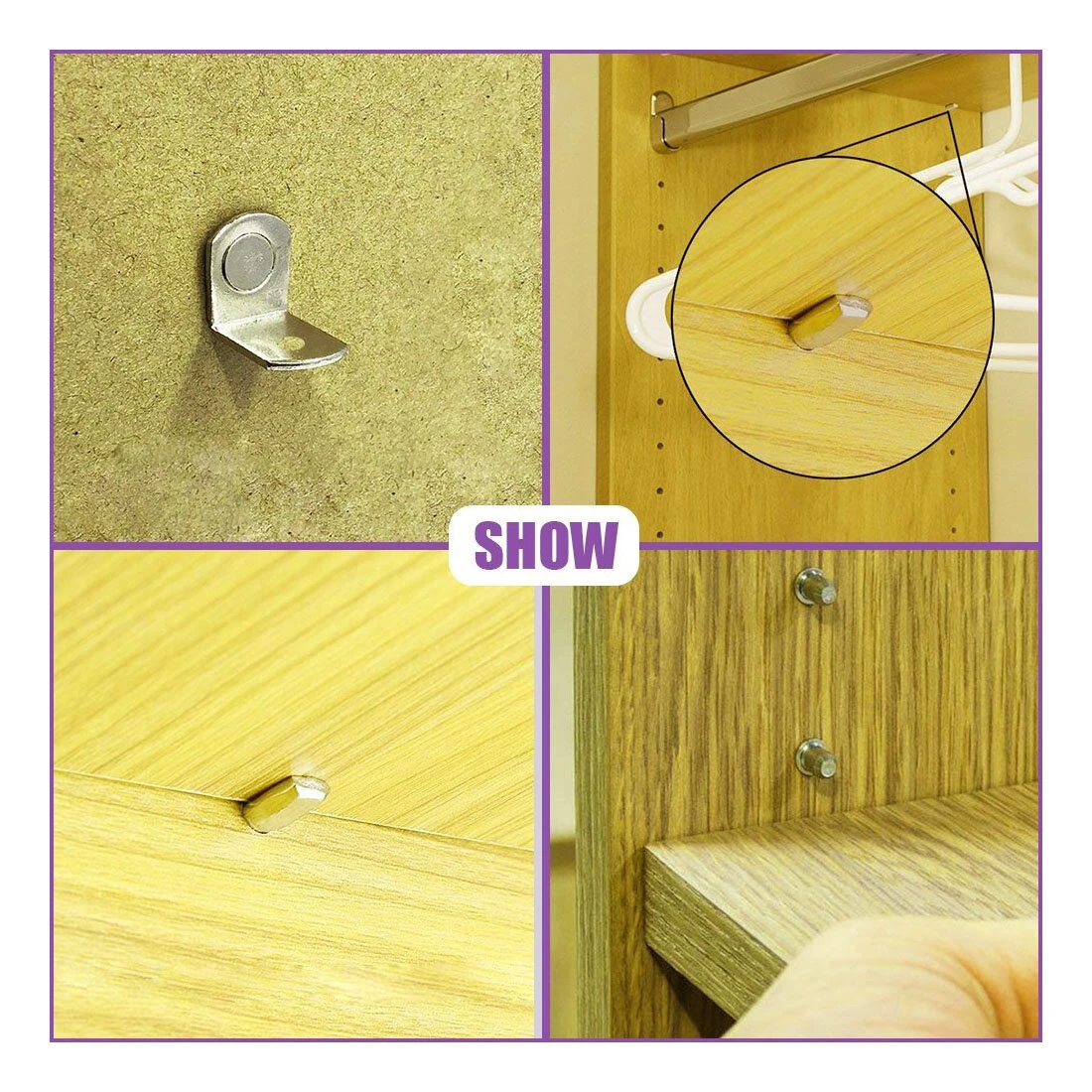 120Pcs 4 Styles Shelf Pins Kit Nickel Plated Iron Shelf Bracket Pegs 5mm 6mm Cabinet Furniture Shelf Support Pins — view 4