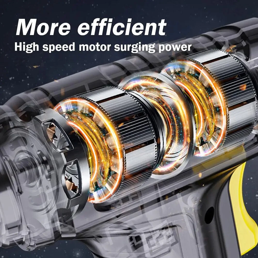 120W Smart Car Electric Tire Inflator Pump Car Handheld Intelligent Digital Display Household Car Electric Portable Tire Air Pump — view 7
