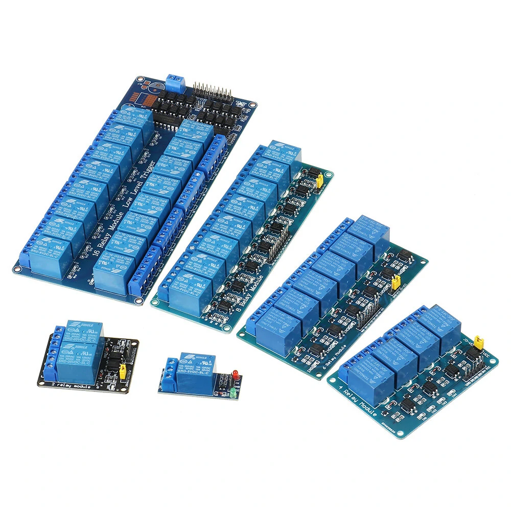 1/2/4/6/8/16 Relay Module 8 Channel with Optocoupler Relay Output 1 2 4 6 Relay Module 8 Channels Low Level Trigger 5/12/24V — Pricio