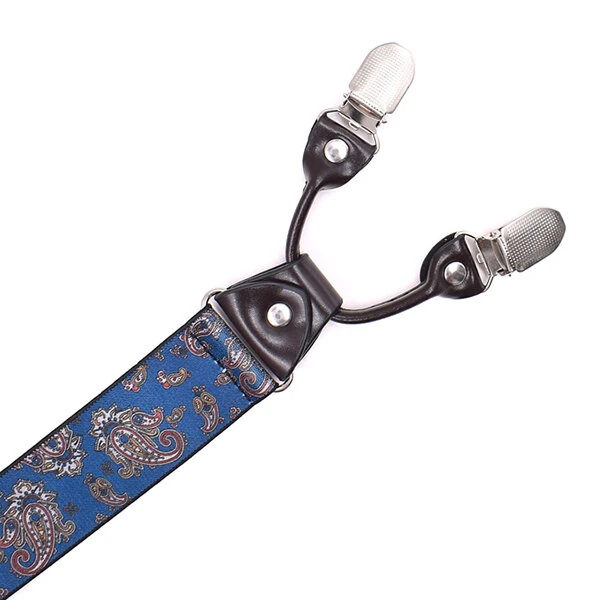 125CM Men's Fashion Suspenders Adjustable Strappy Y-Back, Business Print High Elastic Suspenders with 6 Clips — view 9