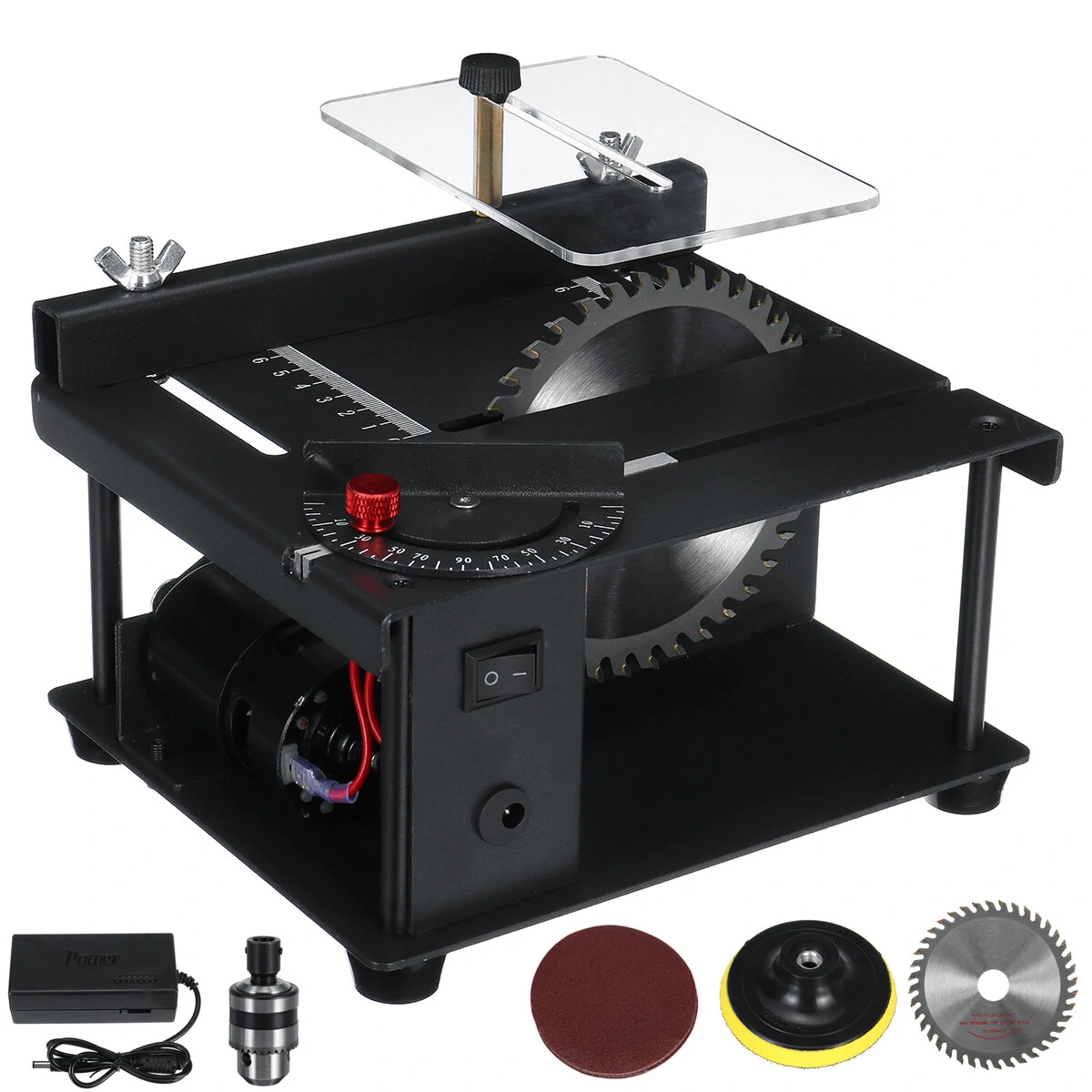 125mm Mini Table Saw 3000RPM Adjustable Flexible 0-90° Angle Cutting Compact Design Suitable for Hardwood and Acrylic Ideal for DIY Woodworking and Model Making — view 11