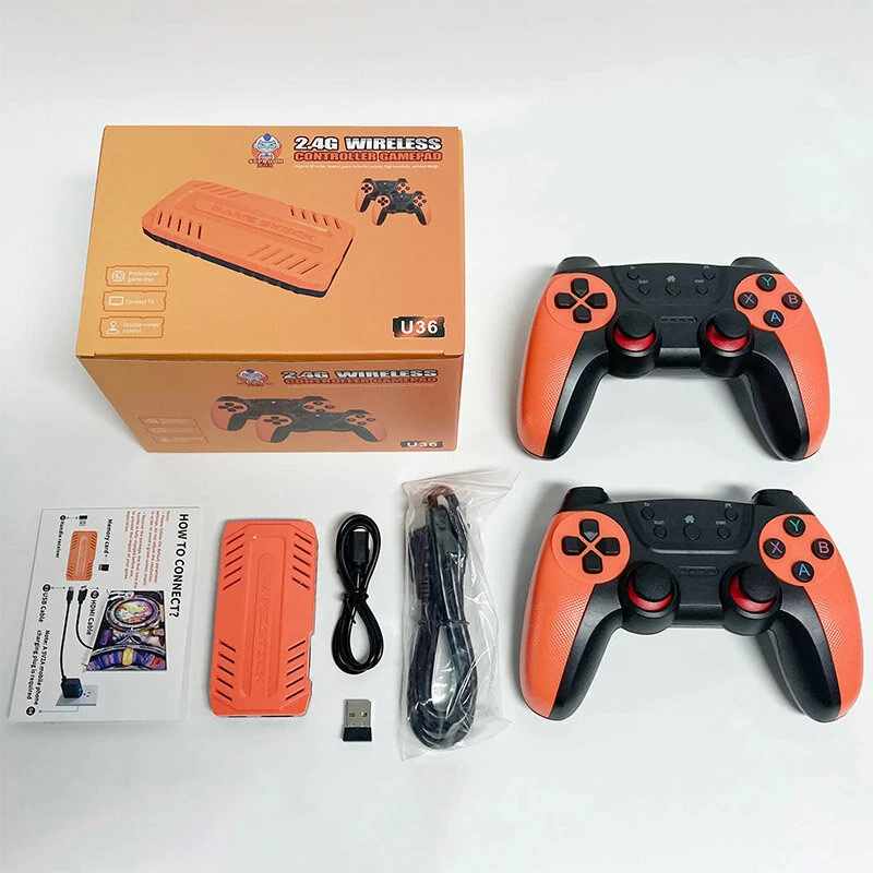 [128G] U36 50000+ Games TV Game Console Quad-core S905 4K HD Game Stick with Dual 2.4G Wireless Controllers Retro Game Player Console — view 2