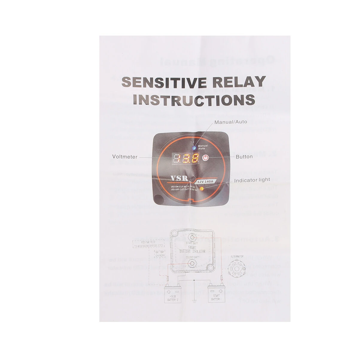 12V 140A Automotive Dual Battery Digital Display Isolator Relay Protection Voltage Split Charge Relay — view 10