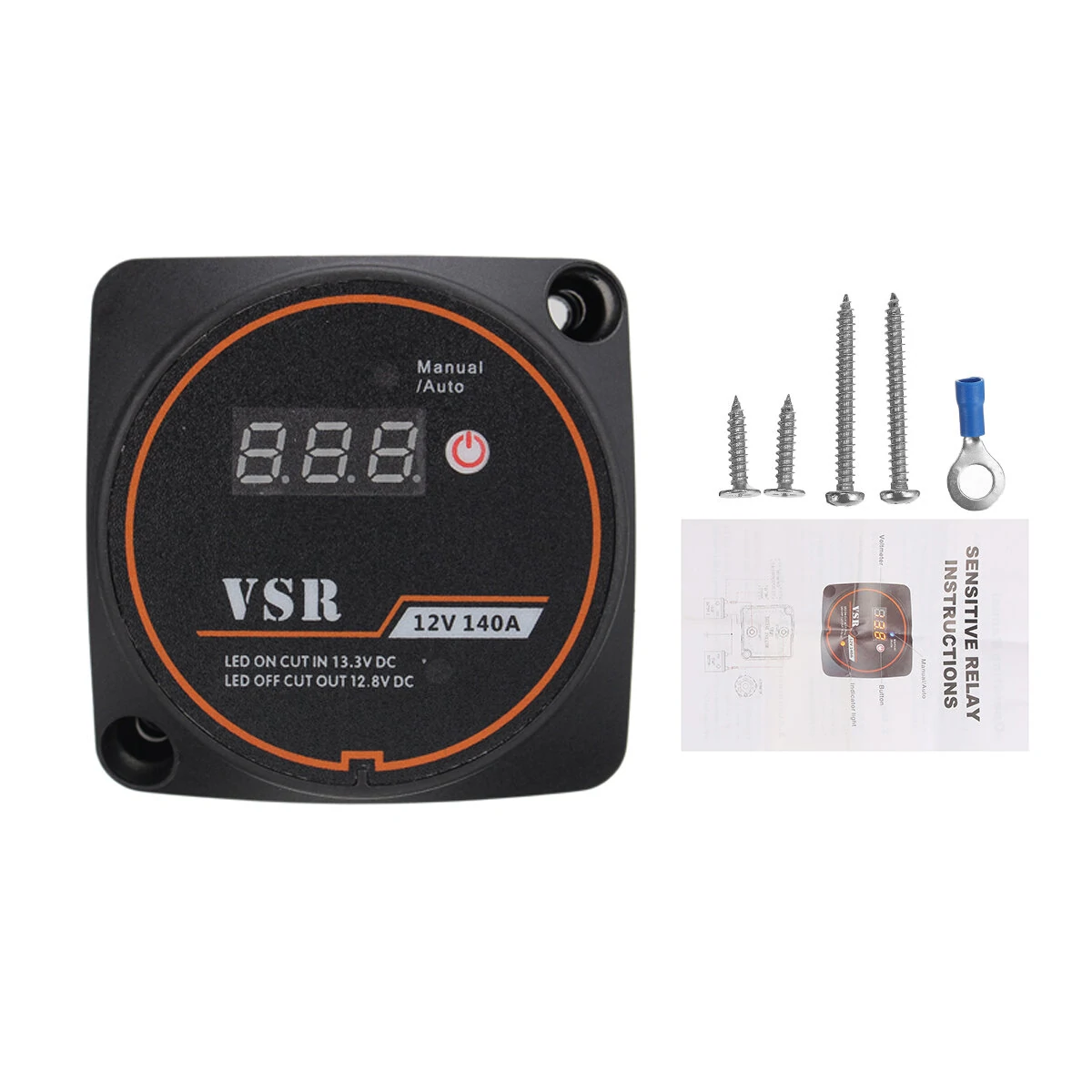 12V 140A Automotive Dual Battery Digital Display Isolator Relay Protection Voltage Split Charge Relay — view 2
