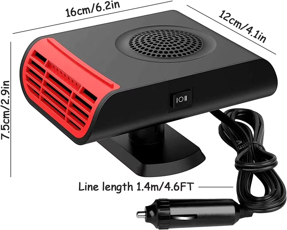 12V 150W Portable Car Heater Cooling Heating Defrost Defog Aromatherapy Function 180 Degree Rotation Fast Heat for Sedan SUV Truck Van MPV Mini Car — view 6