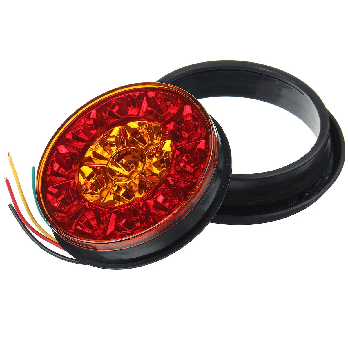 12V 16LED Turn Signal Light Brake Stop Tail Lamp Round For Truck Trailer Lorry — view 4