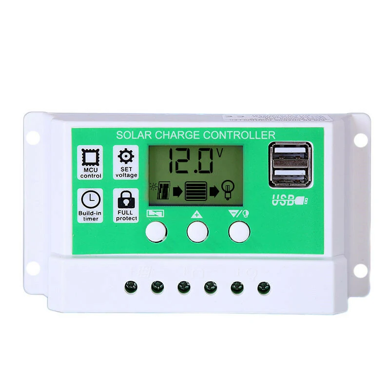 12V 24A 10A 20A 60A PWM Solar Charge Controller LCD Display Support 3 Kinds Battery Type — view 6
