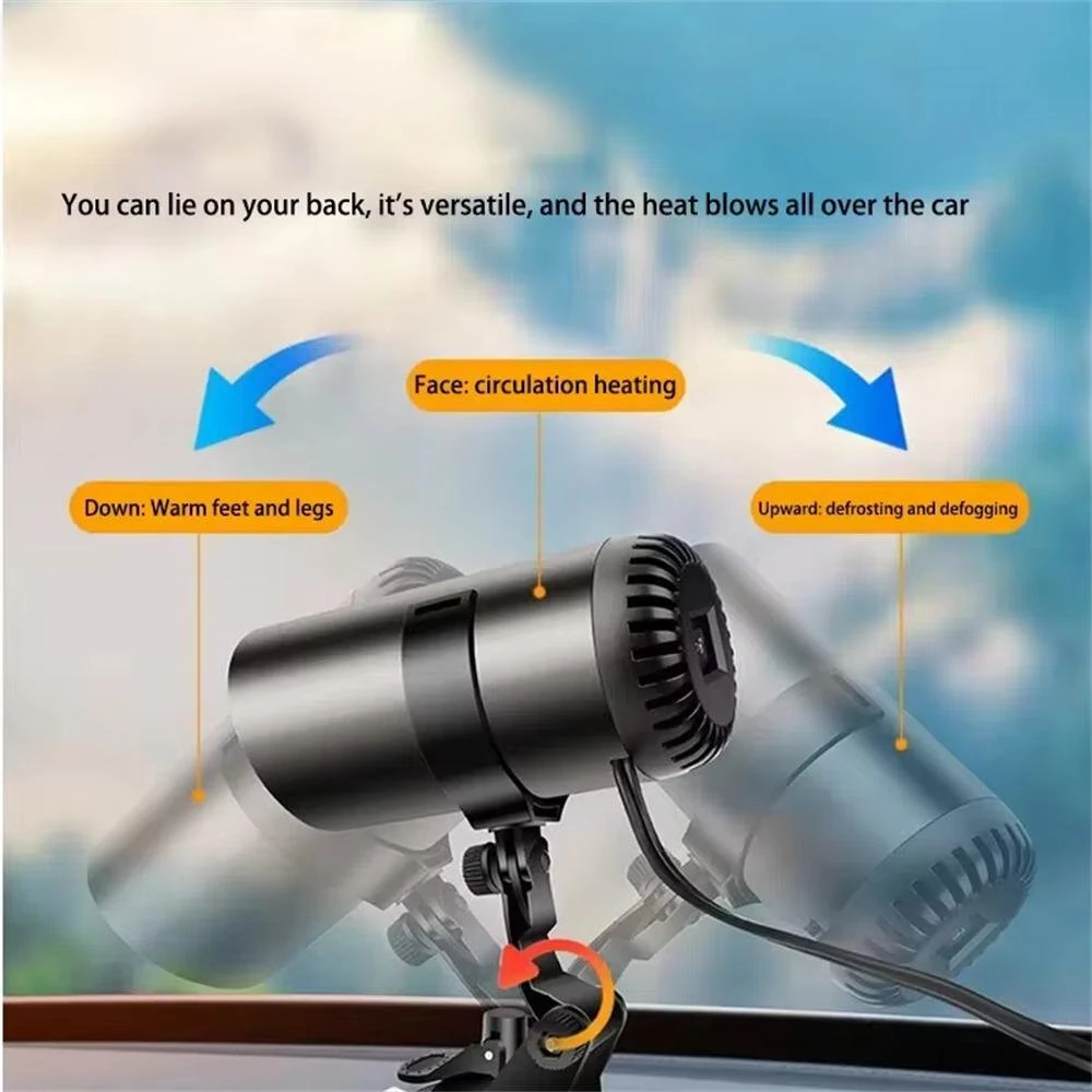 12V / 24V 150W Car Heater portable Electric Heating Fan Automatic Windshield Dryer Defogging Demister Defroster — view 3