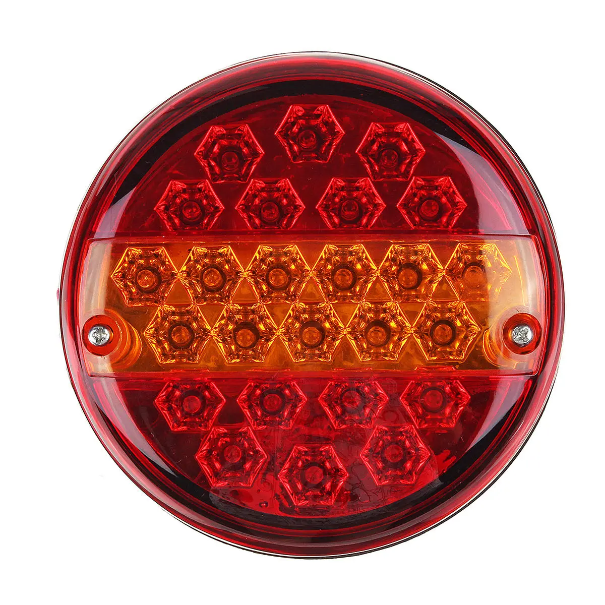 12V/24V 20LED Hamburger Rear Tail Stop Indicator Lights Round For Trailer Truck — view 3