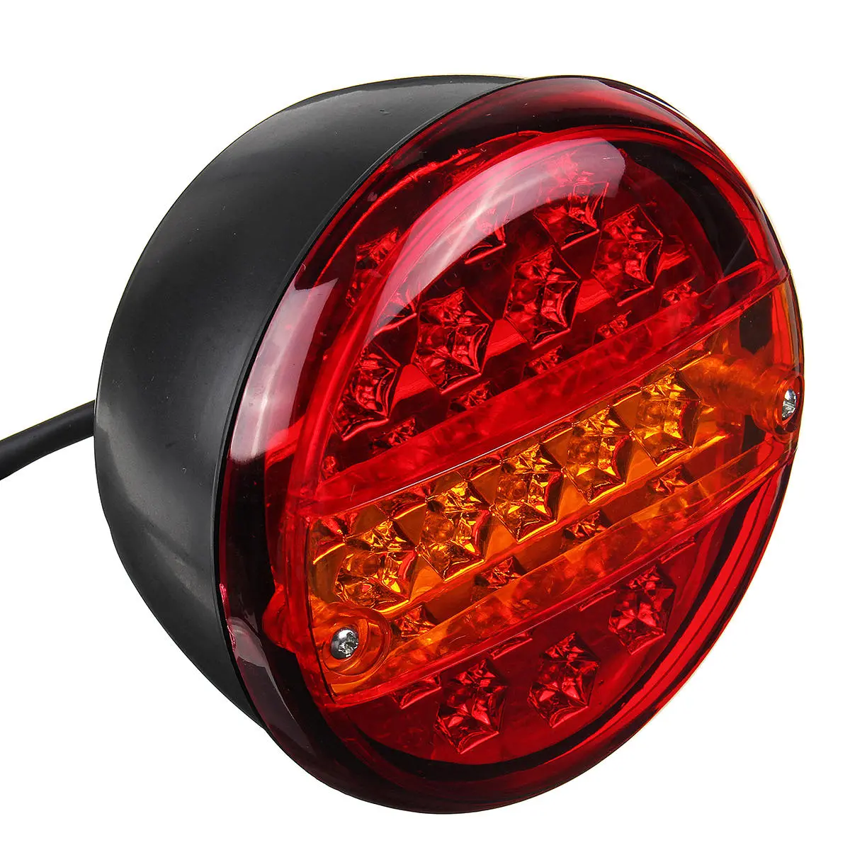 12V/24V 20LED Hamburger Rear Tail Stop Indicator Lights Round For Trailer Truck — view 4