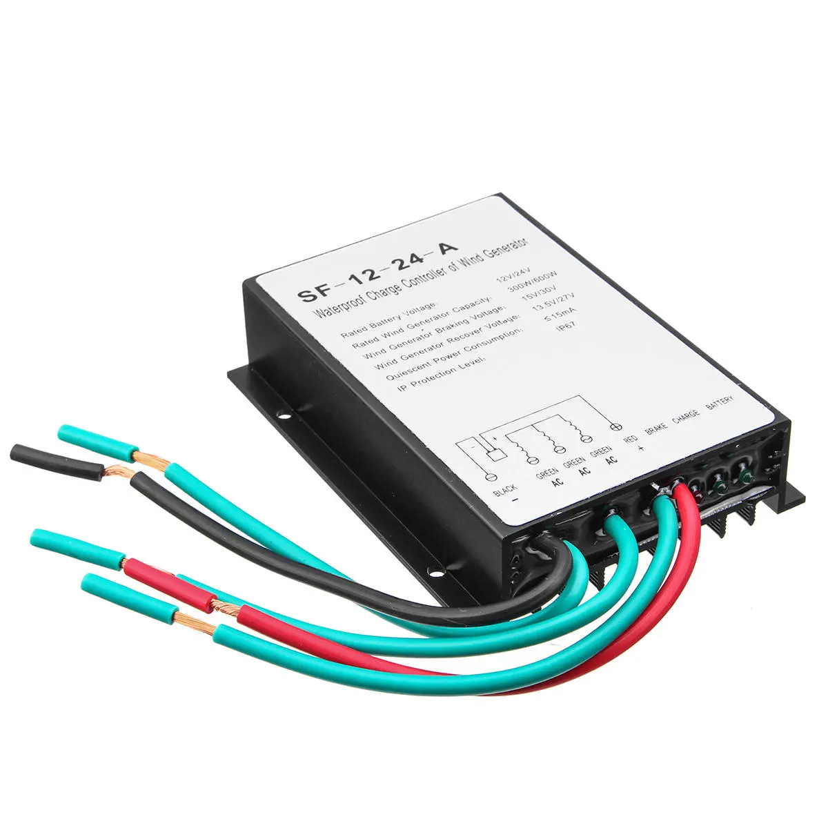 12V/24V Wind Generator Charge Controller 300W/600W Waterproof Wind And Light Hybrid Controller — view 3