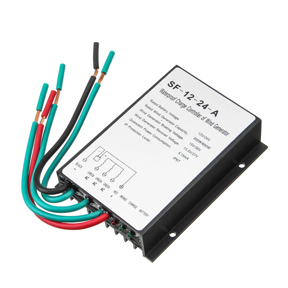 12V/24V Wind Generator Charge Controller 300W/600W Waterproof Wind And Light Hybrid Controller — view 5
