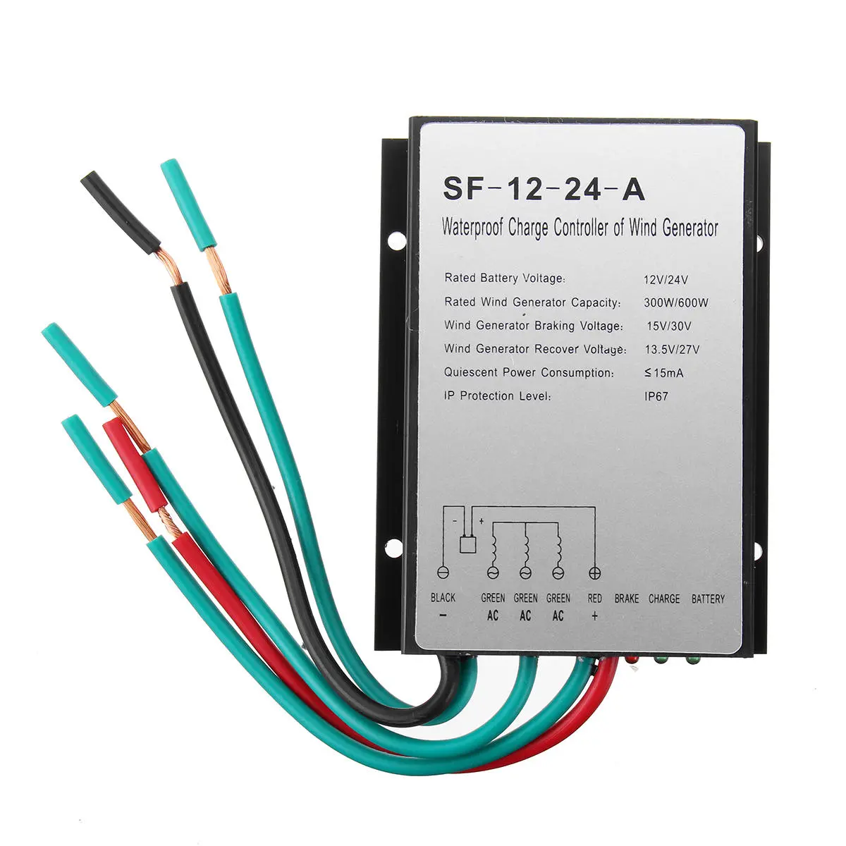 12V/24V Wind Generator Charge Controller 300W/600W Waterproof Wind And Light Hybrid Controller — view 9