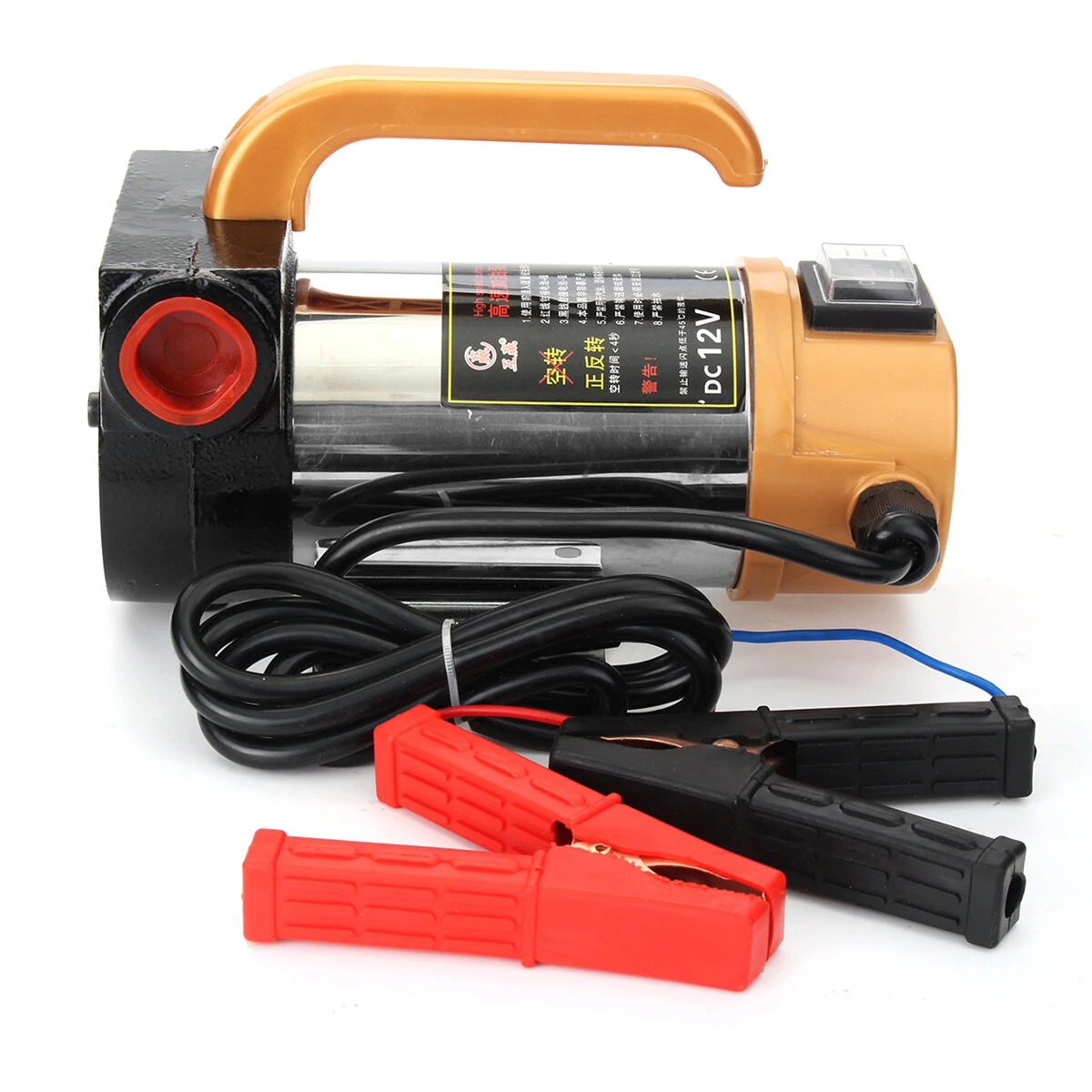 12V 300W Portable Diesel Fuel Oil Transfer Pump Self Priming Oil Pump 50L/Min — view 2