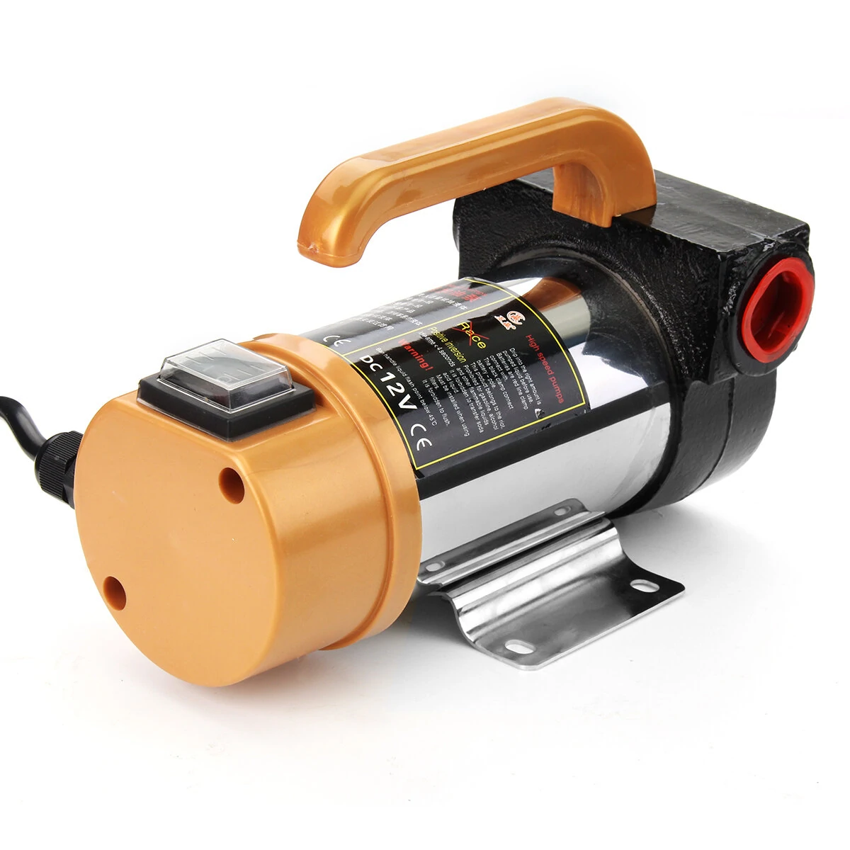12V 300W Portable Diesel Fuel Oil Transfer Pump Self Priming Oil Pump 50L/Min — view 3