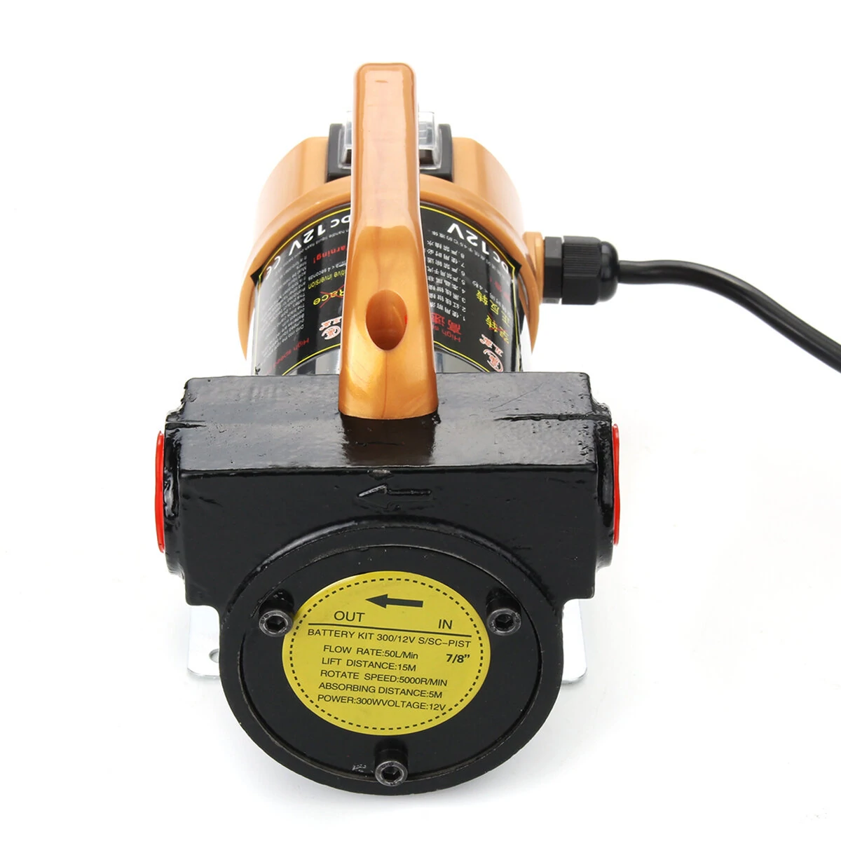 12V 300W Portable Diesel Fuel Oil Transfer Pump Self Priming Oil Pump 50L/Min — view 5