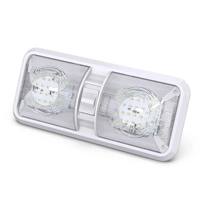 12V 7.5W LED RV Light Camping Light RV LED Light Interior Lamp Ceiling Dome Light with Switch for RV Camper Trailer Boat Car — Pricio
