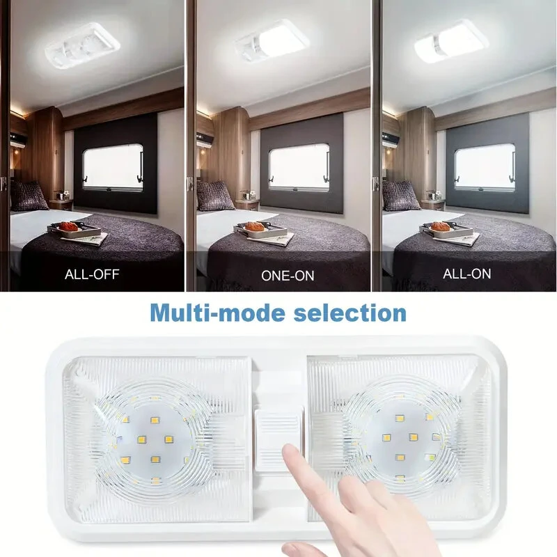 12V 7.5W LED RV Light Camping Light RV LED Light Interior Lamp Ceiling Dome Light with Switch for RV Camper Trailer Boat Car — view 6