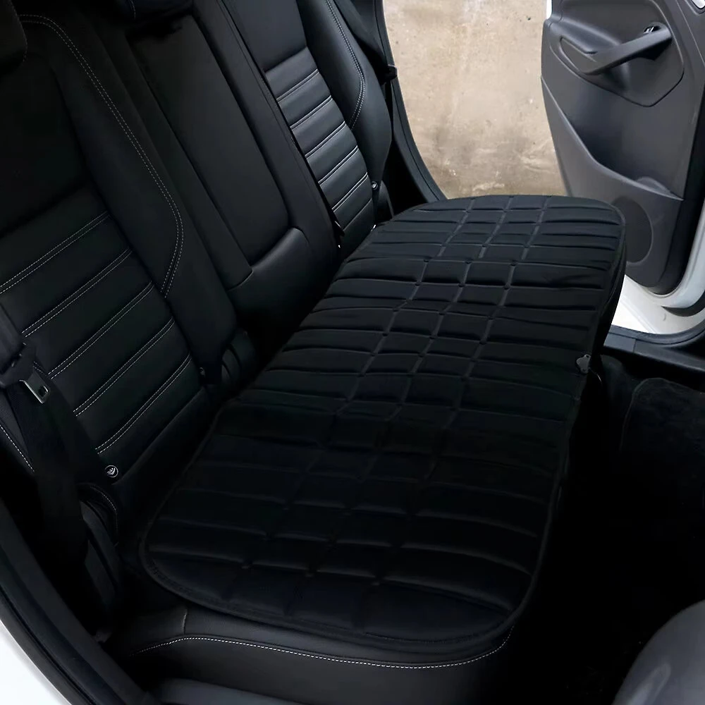12V Auto Heated Car Seat Cover Rear Seat Heated Cushion Heating Warmer Cushions Auto Heating Seat Mat Electric Heating Pad — view 2