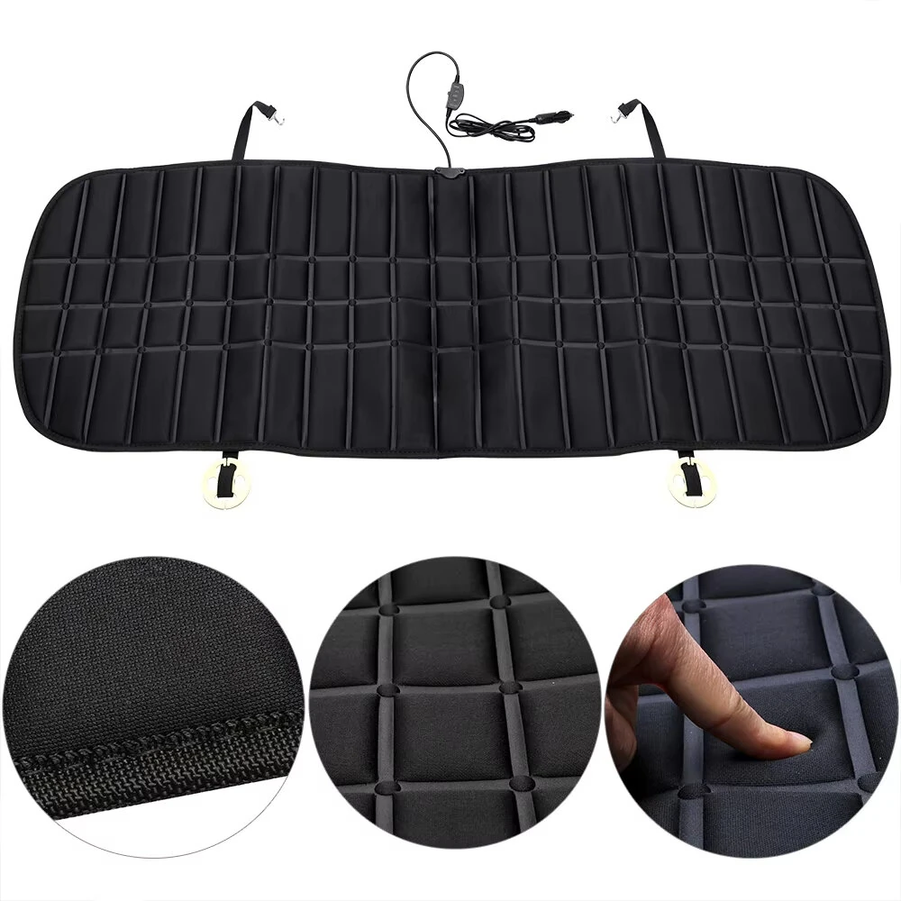 12V Auto Heated Car Seat Cover Rear Seat Heated Cushion Heating Warmer Cushions Auto Heating Seat Mat Electric Heating Pad — view 3